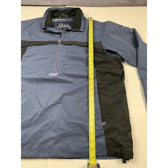 Peak Performance Windstopper Jacket Size XL 1/2 Zip Blue Black Sweden Mesh Lined - Picture 9 of 12